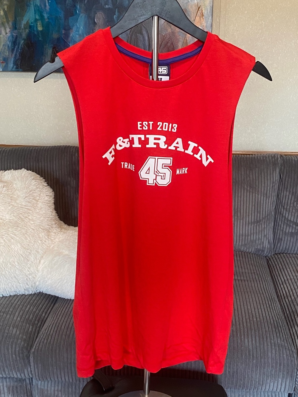 F&Train Red Graphic Muscle Tank - 45 Print